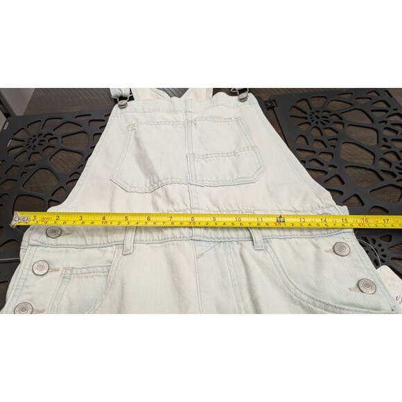 We The Free Ziggy Womens Denim Overalls Sz Small Bleach Bloom Boho Relaxed NWT - Picture 10 of 12